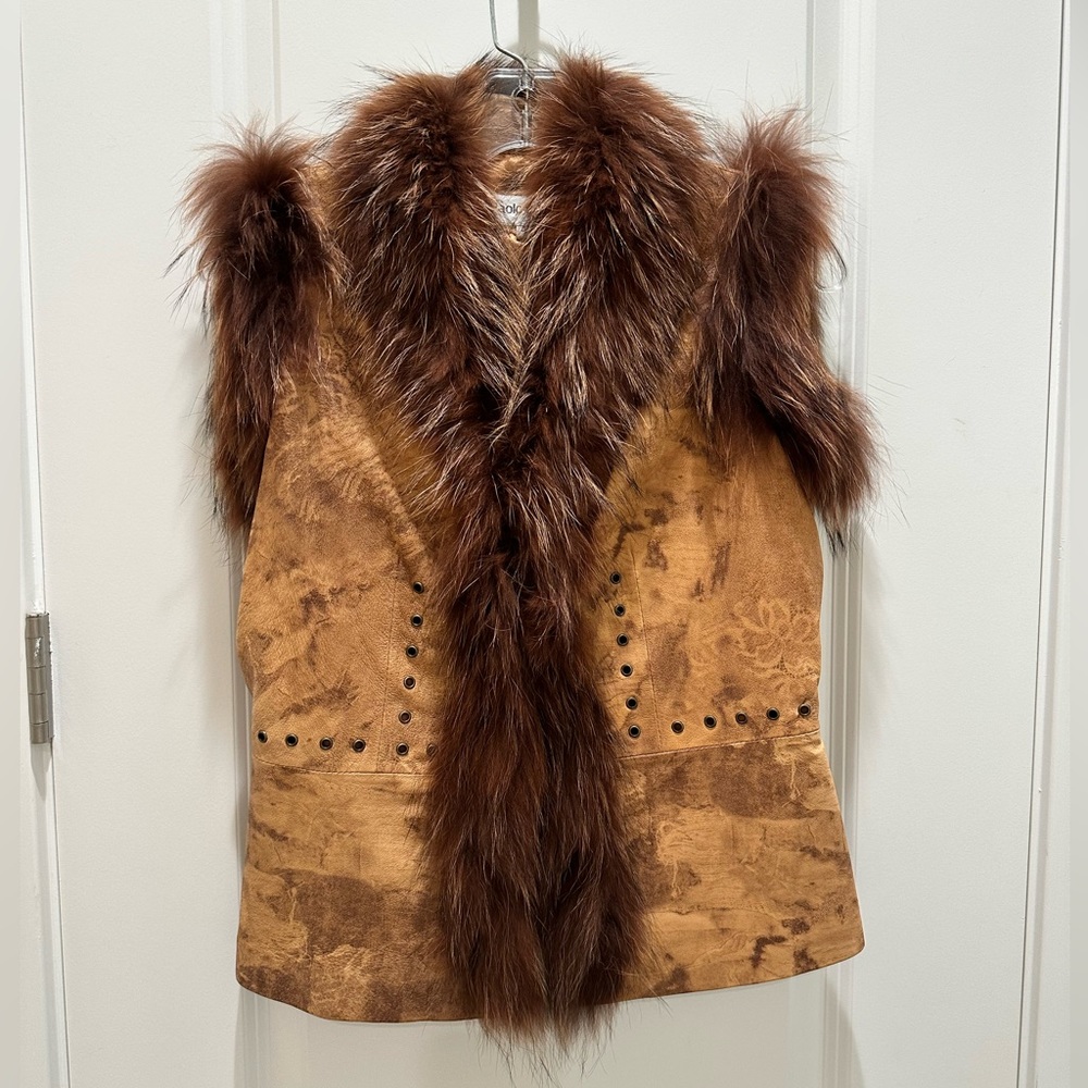 Paolo Santini Fox and Leather Vest. So much fun to wear! Lots of compliments.
